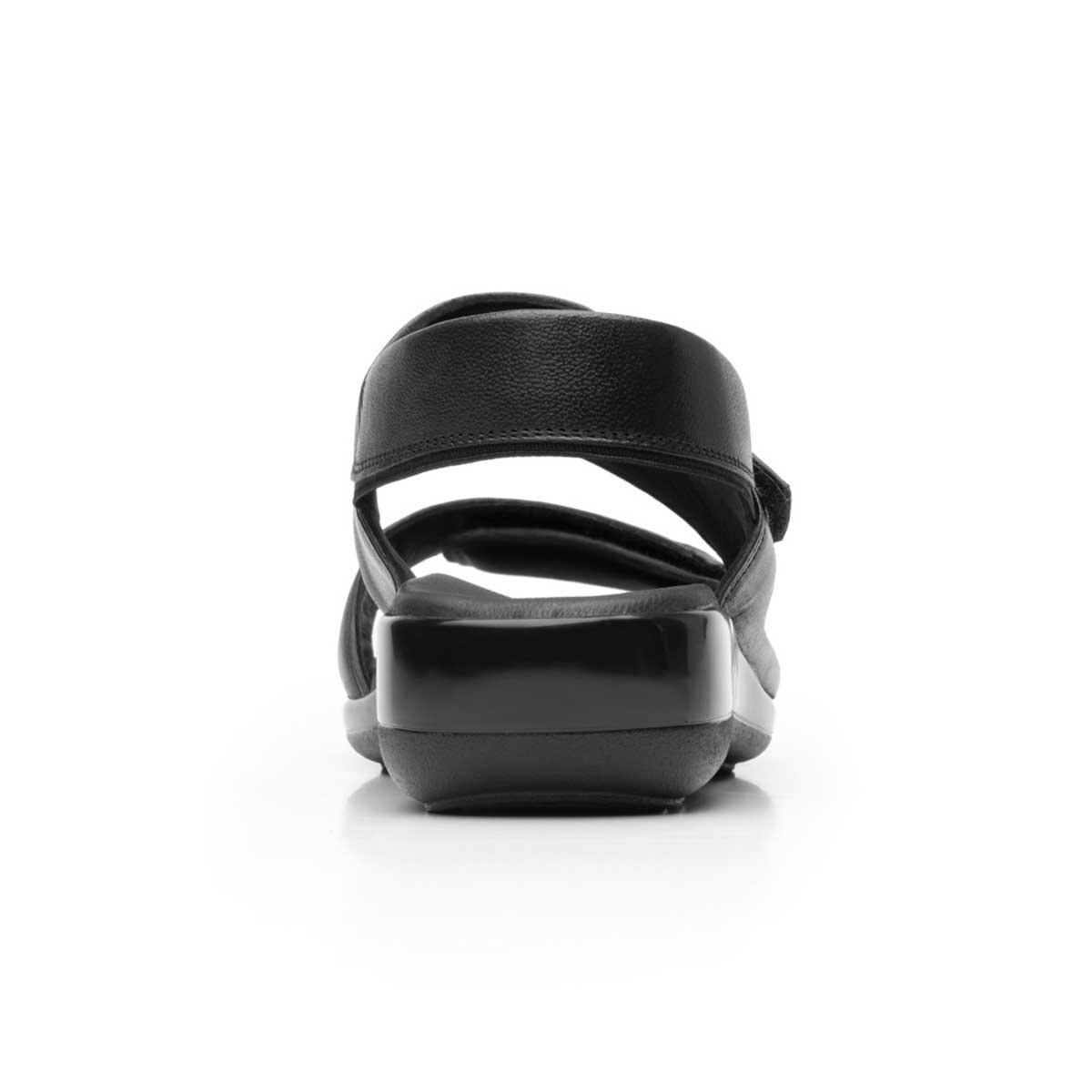 Sandalia Negra con Velcro Flexi