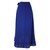 Falda Azul Corte Envolvente con Escarola Liso Elle para Dama