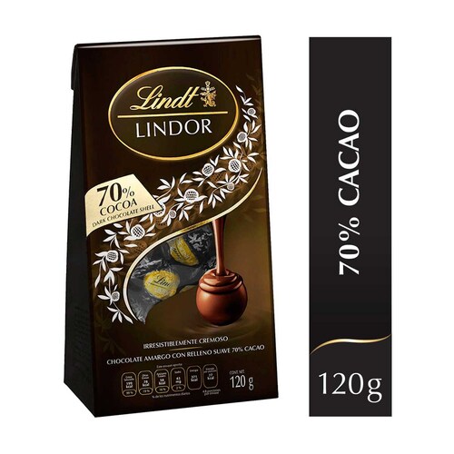 Cholate Lindor Bolsa 70% Cacao 144G Lindt