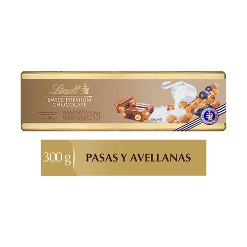 Cholate Swiss Classic Gold Leche con Pasas y Avellanas 300G Lindt