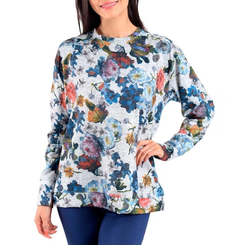 Pijama para Dama Interlock Playera Estamoado de Flores Life Styler