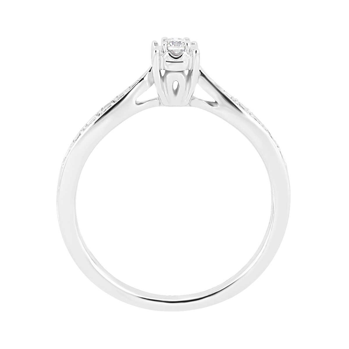 Anillo 14K Y Diamante Romanza