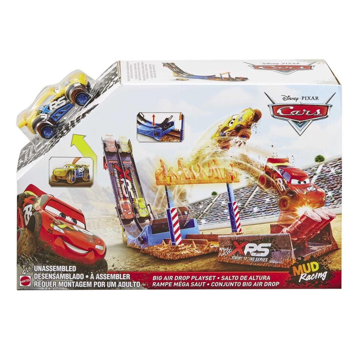Cars Xrs Acrobacias Extremas Salto al Aire Mattel