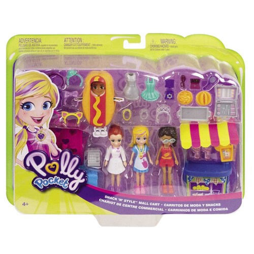 Polly Pocket! Carritos de Moda Y Snacks Mattel