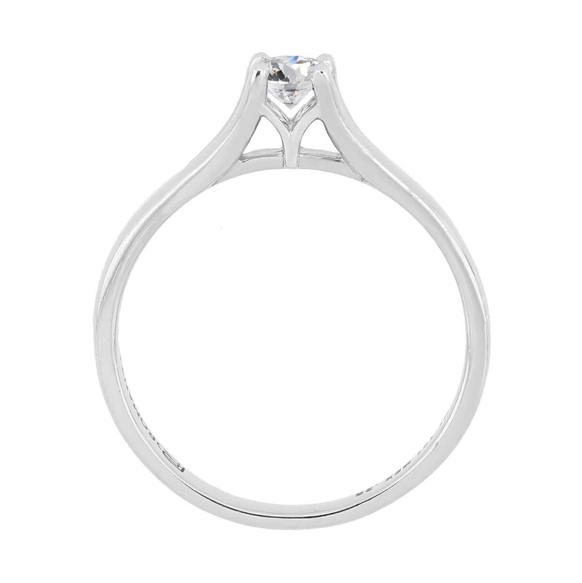 Anillo 14Kt Y Diamante Oro Blanco Romanza
