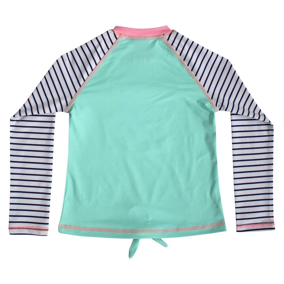 Playera de Surf Cuello Redondo Manga Larga Rayada Skysoul
