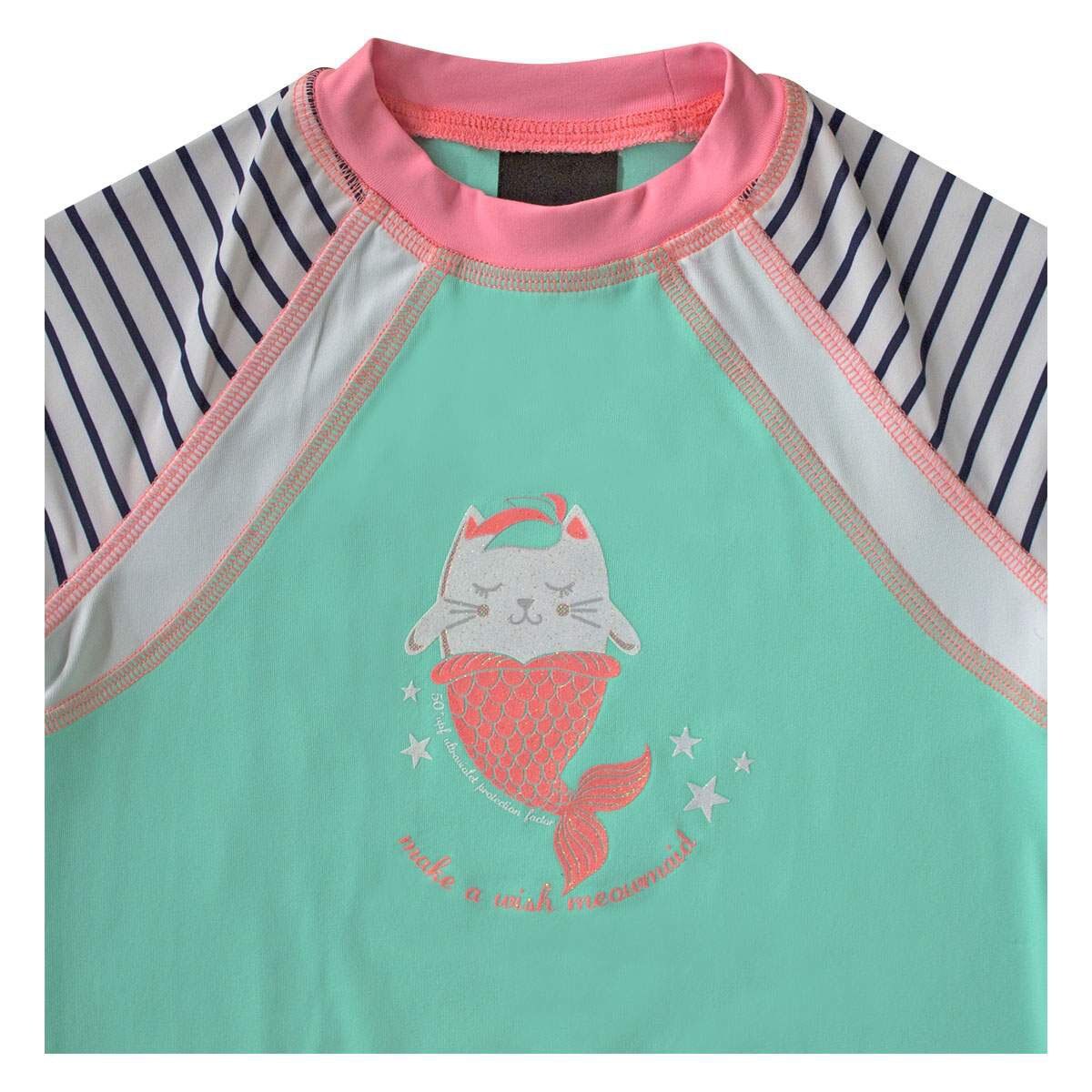 Playera de Surf Cuello Redondo Manga Larga Rayada Skysoul