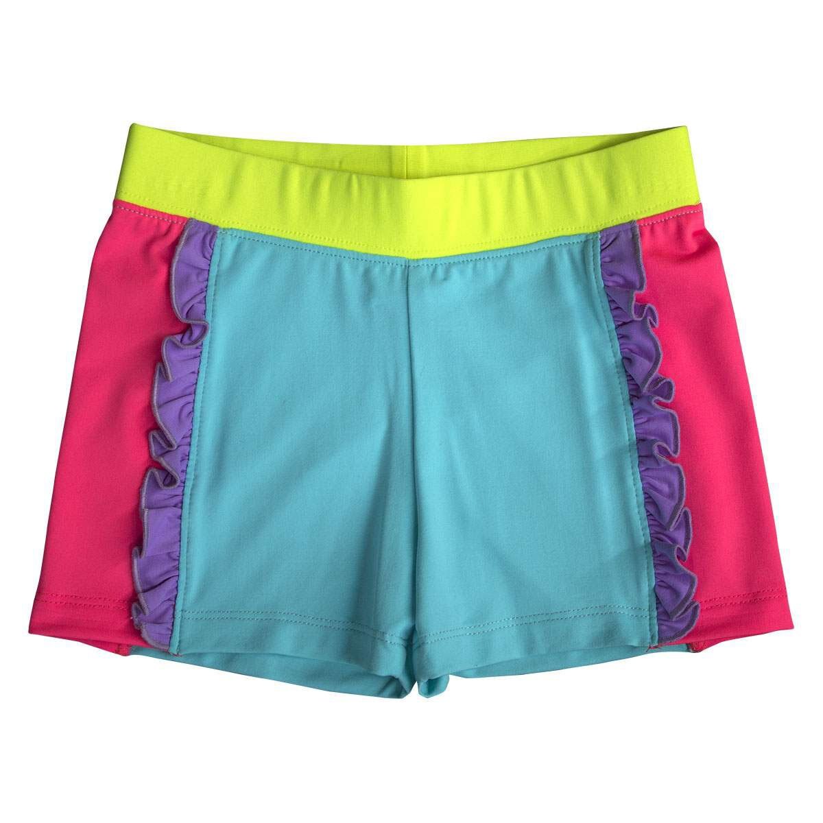 Short Multicolor Pretina Separada con Olanes en Costados Skysoul para Niña