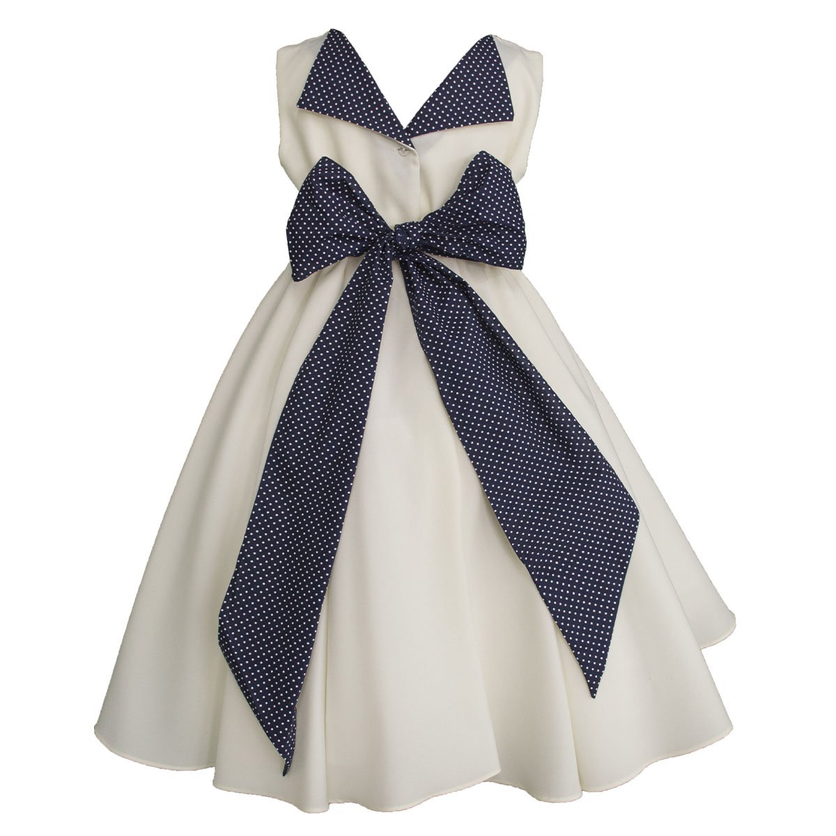 Vestido formal hueso con moño negro gerat - Sears