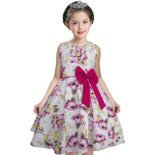 Vestido Formal Sin Mangas Estampado de Flores Gerat