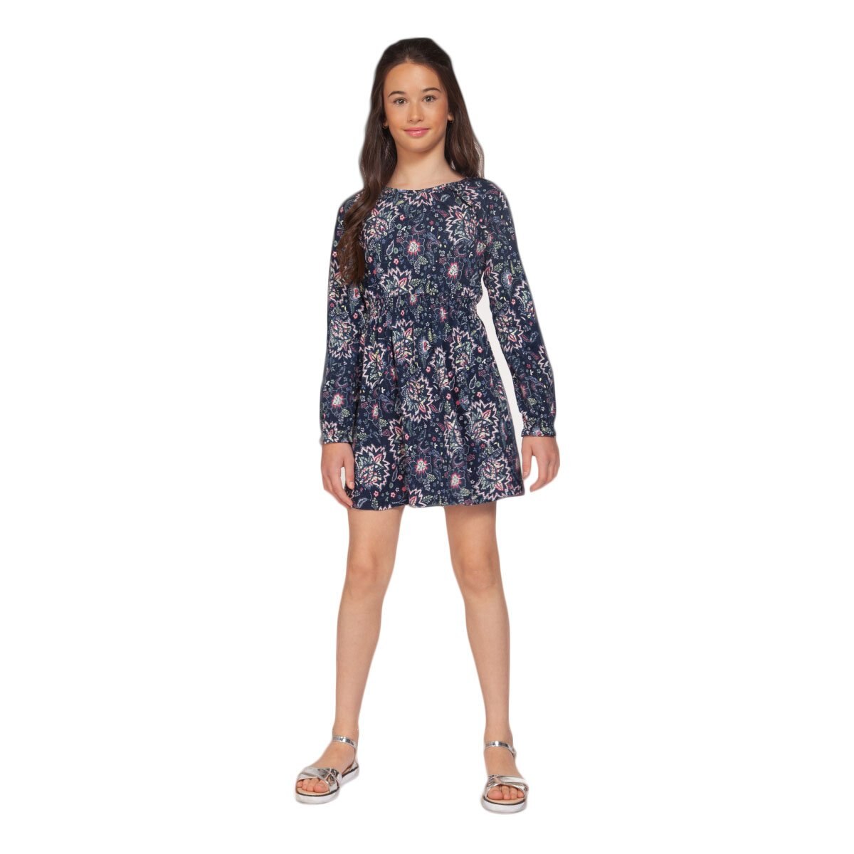 Vestido Multicolor Manga Larga Dex