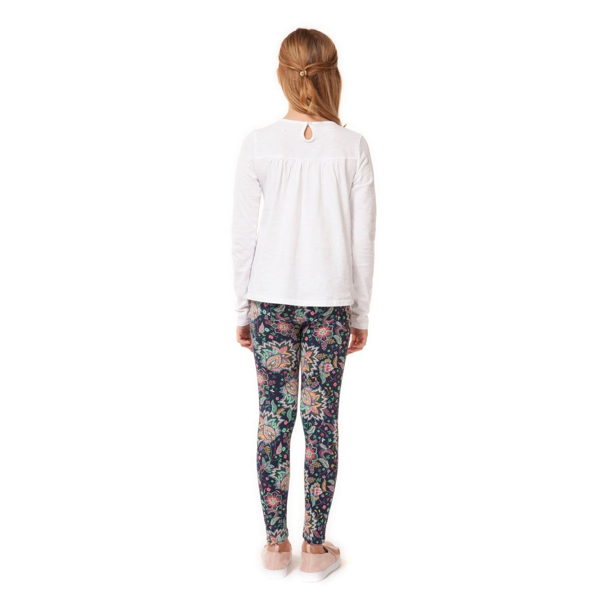Blusa de Manga Larga con Pliegues al Frente Dex para Niña