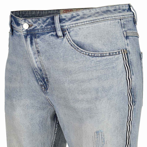 Jeans Estampados con Tiras a los Costados Fukka Plus para Caballero