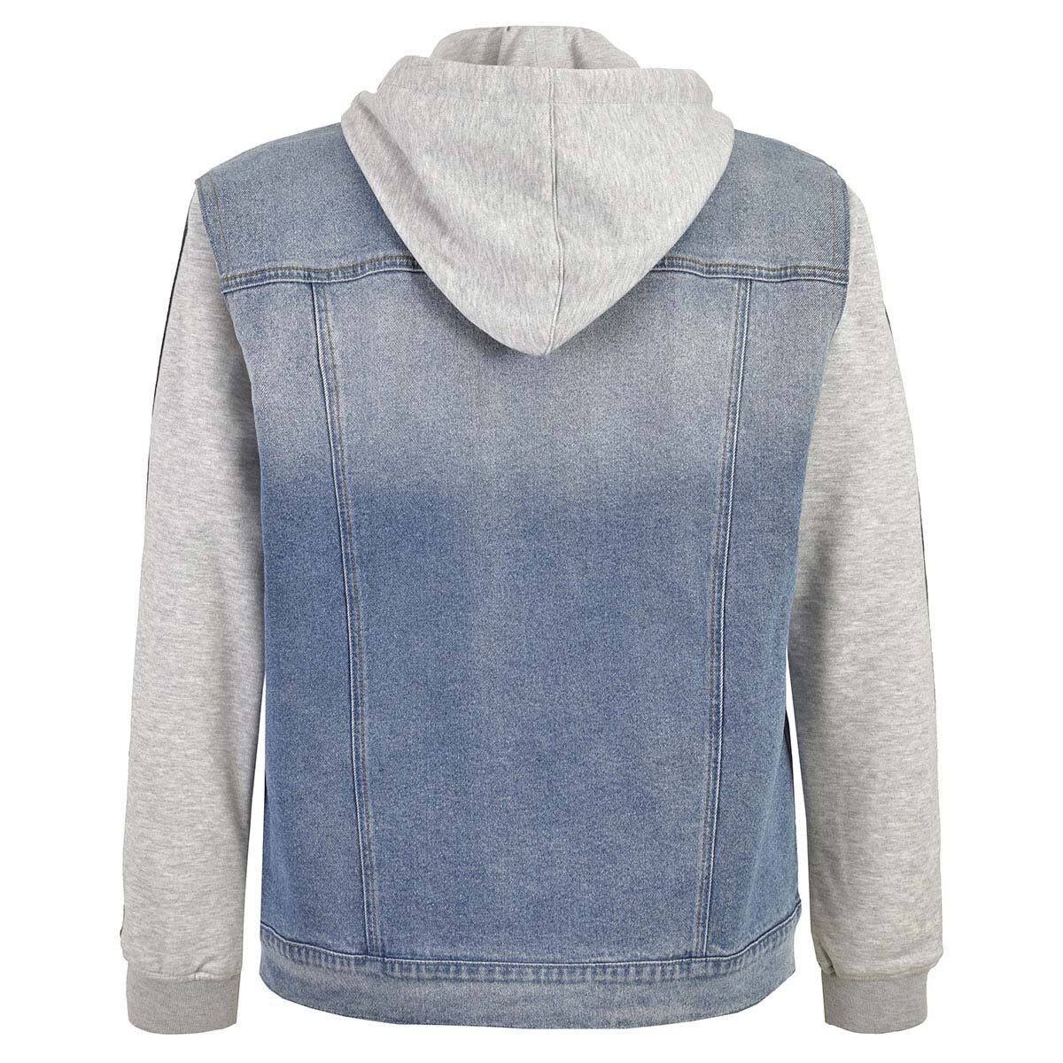 Chamarra de Mezclilla con Mangas Y Gorro de Felpa Jeanious para Caballero
