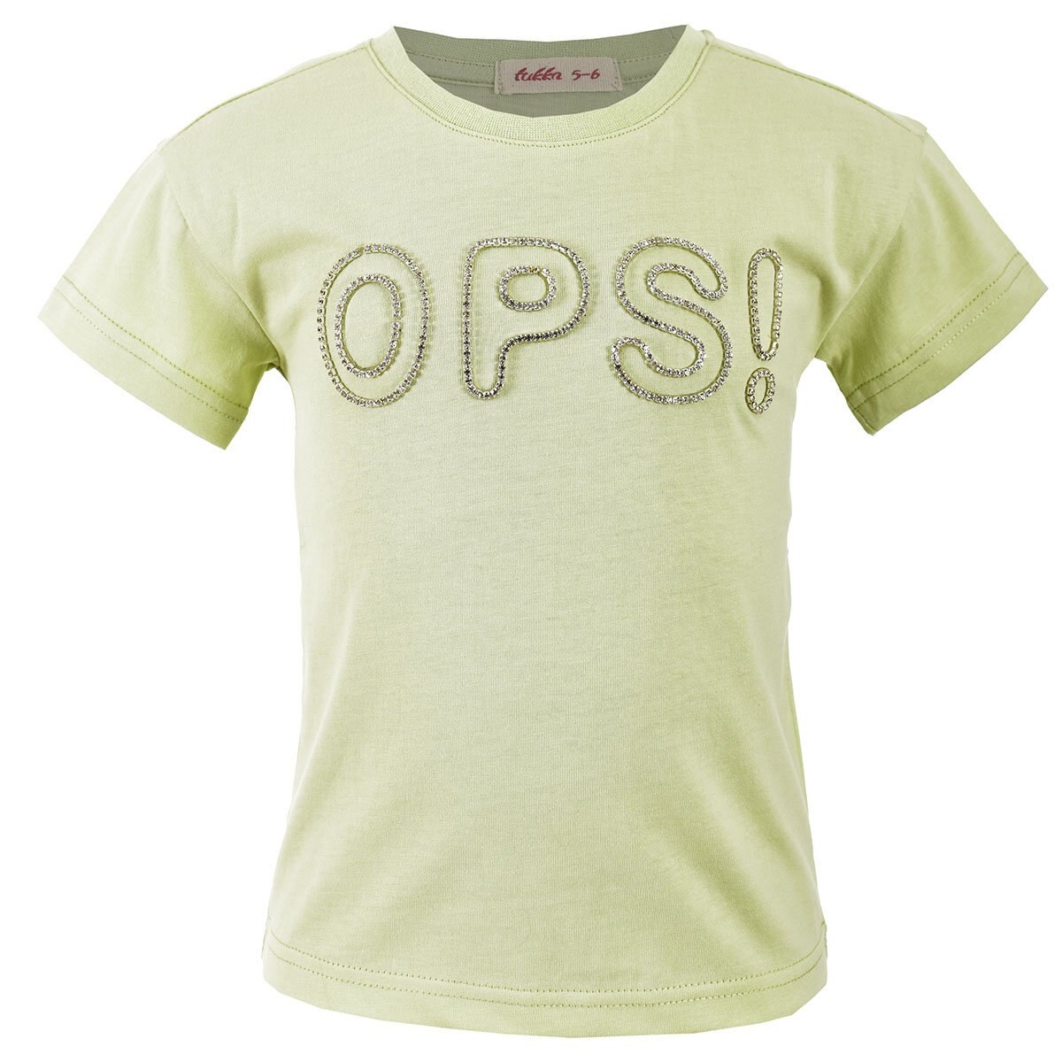 Playera Manga Corta con Texto en Brillantes Fukka para Niña