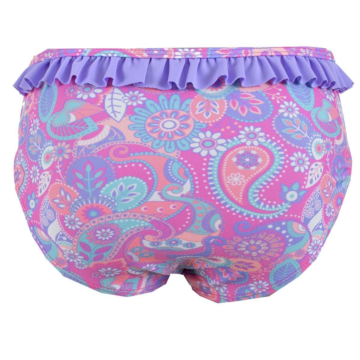 Traje de Baño Dos Piezas con Olanes en Cuello V Jeanious para Niña