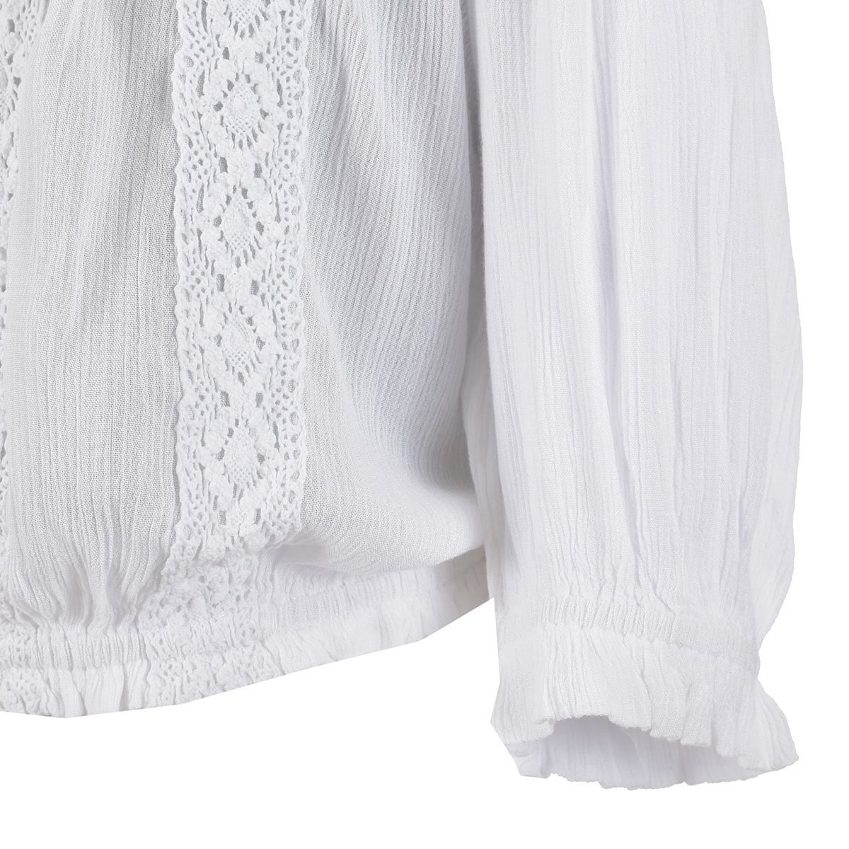 Blusa Strapless Manga Corta Fukka para Niña