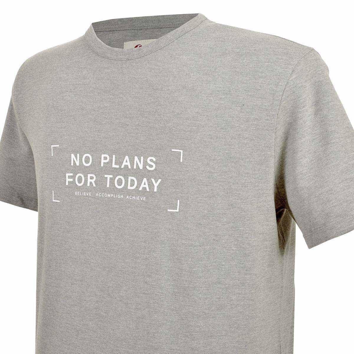 Playera Gris Manga Corta Cuello Redondo Estampada Fukka Plus para Caballero