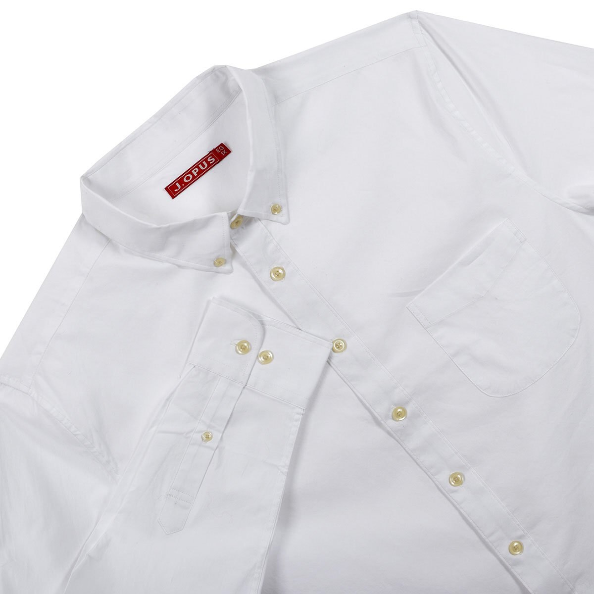 Camisa Blanca Manga Larga Popelina J. Opus para Caballero
