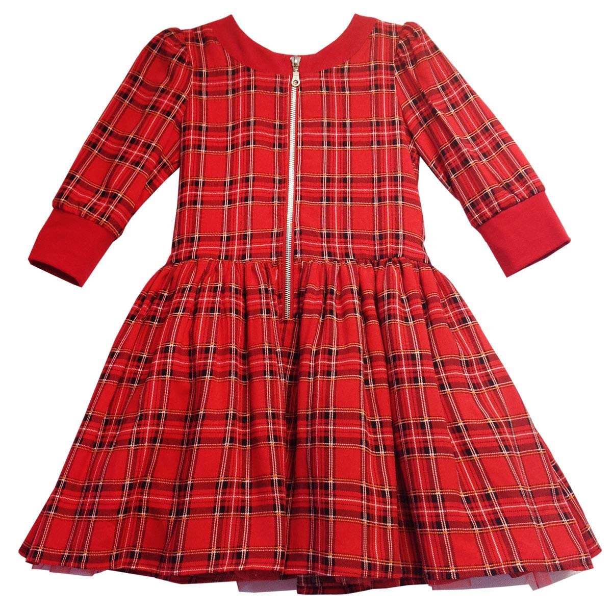 Vestido Cuadros Manga Larga Bethaelizabetha