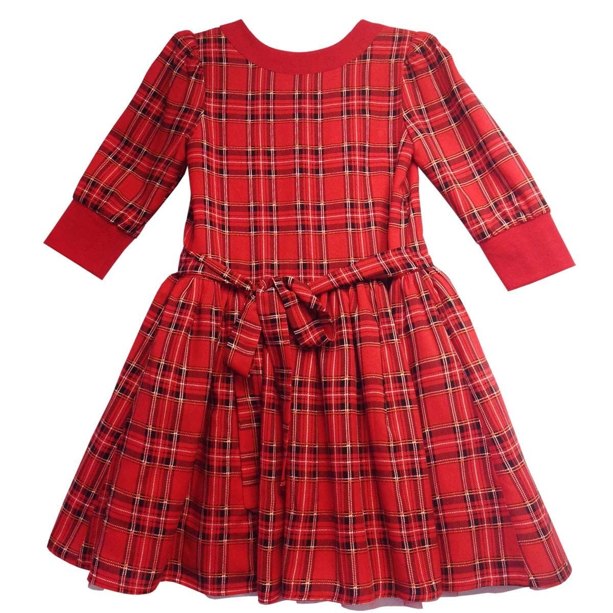 Vestido Cuadros Manga Larga Bethaelizabetha