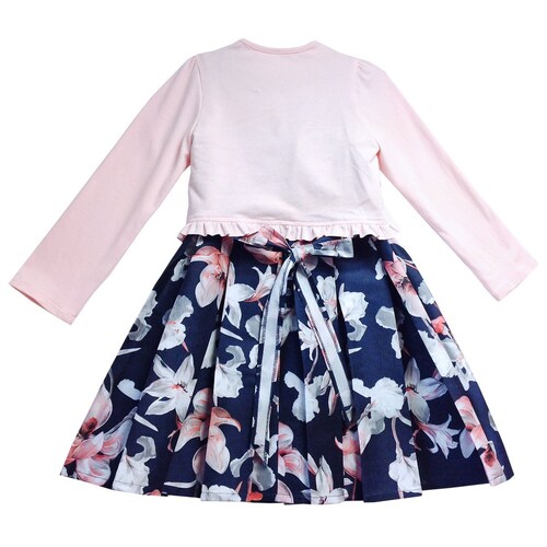 Conjunto Vestido en Flores con Torera Peach Let\'s Go