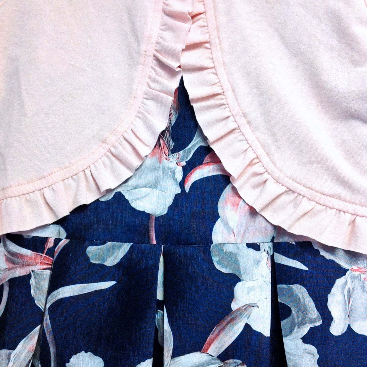 Conjunto Vestido en Flores con Torera Peach Let\'s Go