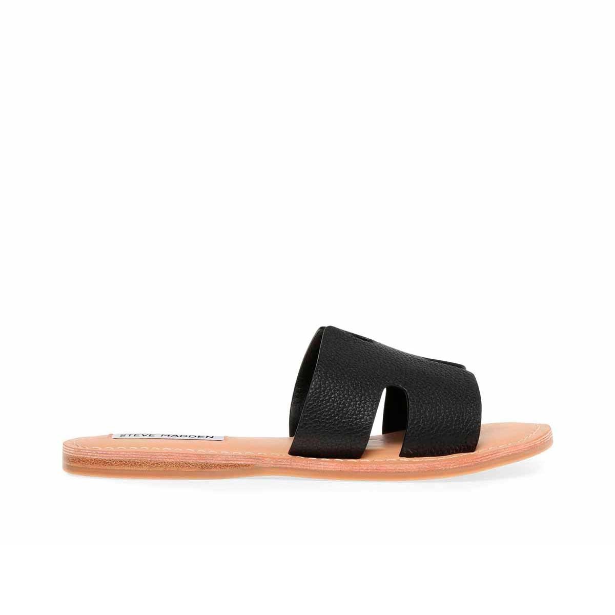 Sandalia Negra con Cortes Steve Madden