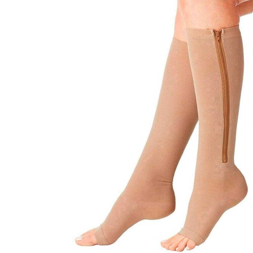 Power Zip Talla G-Eg 1 Beige Y 1 Negro para Dama