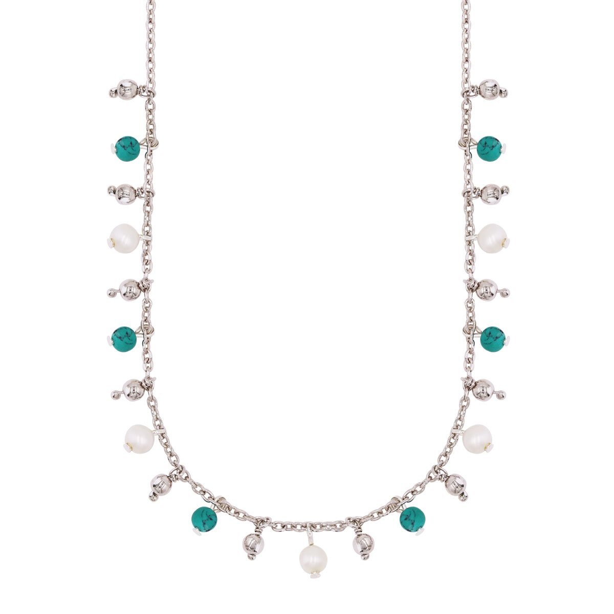 Collar con Perlas,turquesa Y Beads Emanuel Ungaro