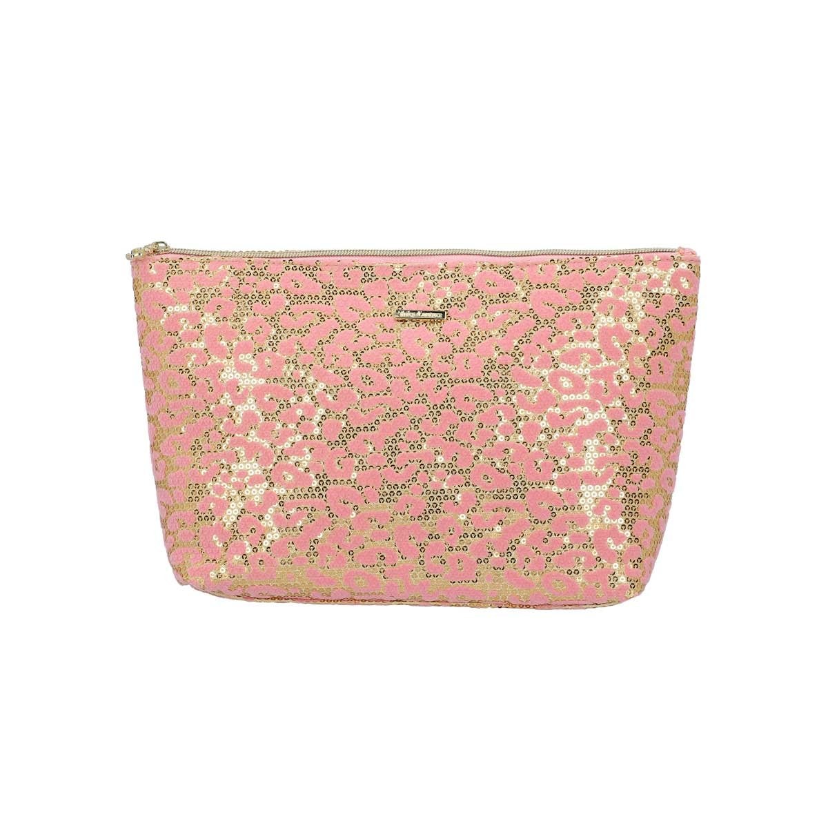 Cosmetiquera Pirámide Dorada con Rosa Juicy Couture