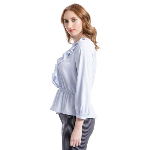 Blusa Azul Delicate Ruffle Blouse Dockers para Dama