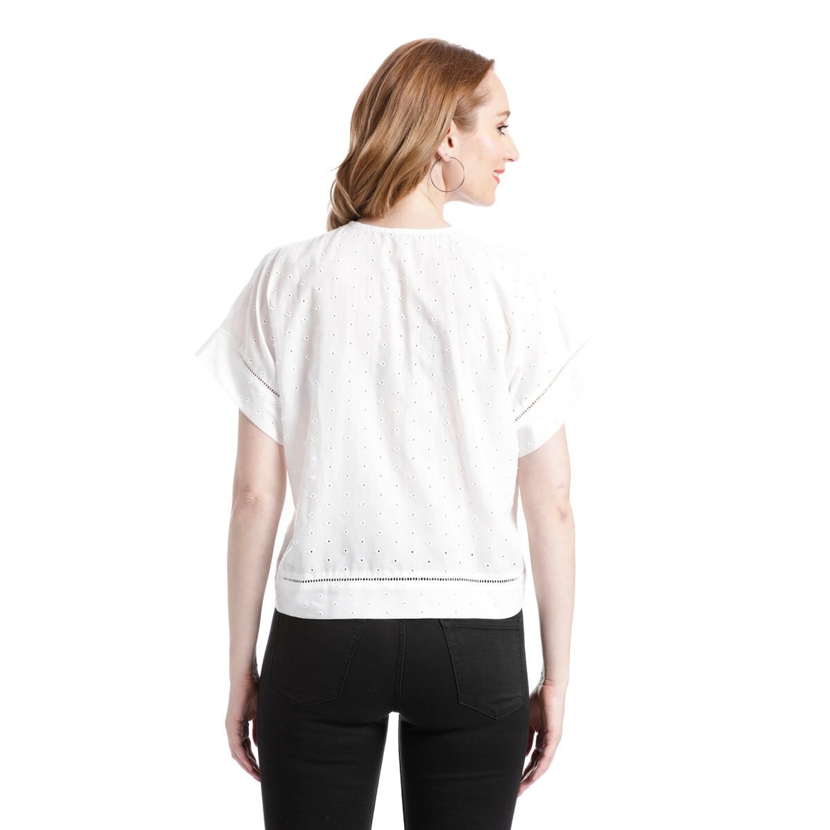 Blusa Short Sleeve Eyelet Dockers para Dama