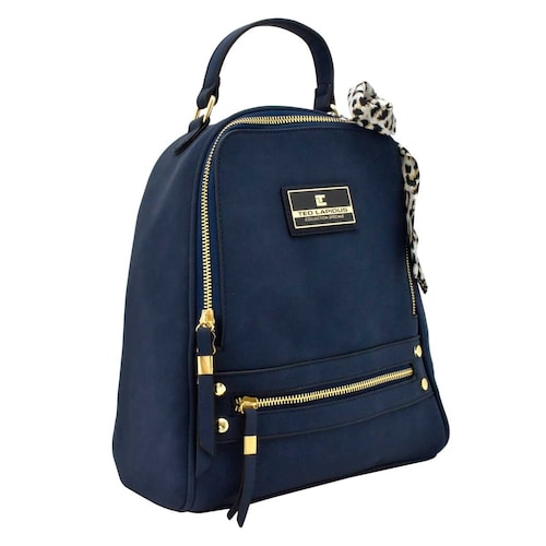 Bolsa Backpack Azul Marino con Pañoleta Colgante Ted Lapidus