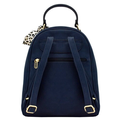 Bolsa Backpack Azul Marino con Pañoleta Colgante Ted Lapidus