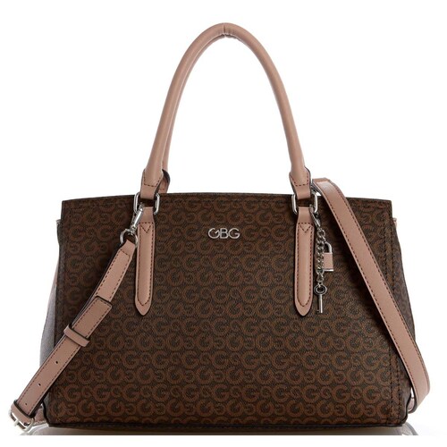 Bolso Pacific Coast Tipo Satchel Color Café G By Guess