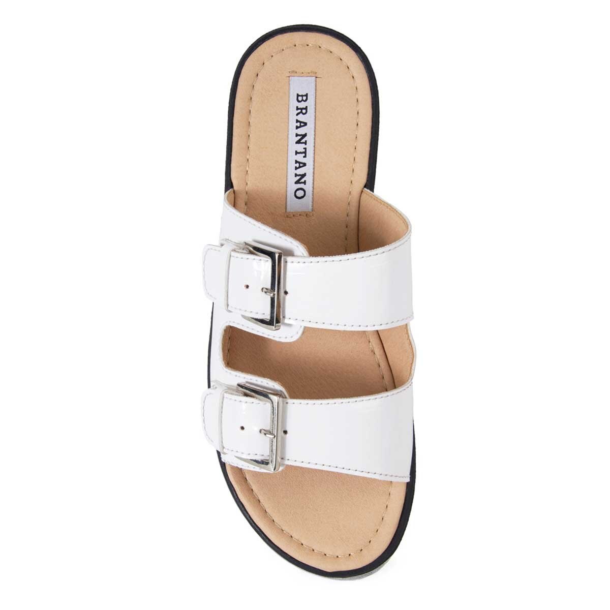 Sandalia Blanca con Plataforma Estilo Brantano