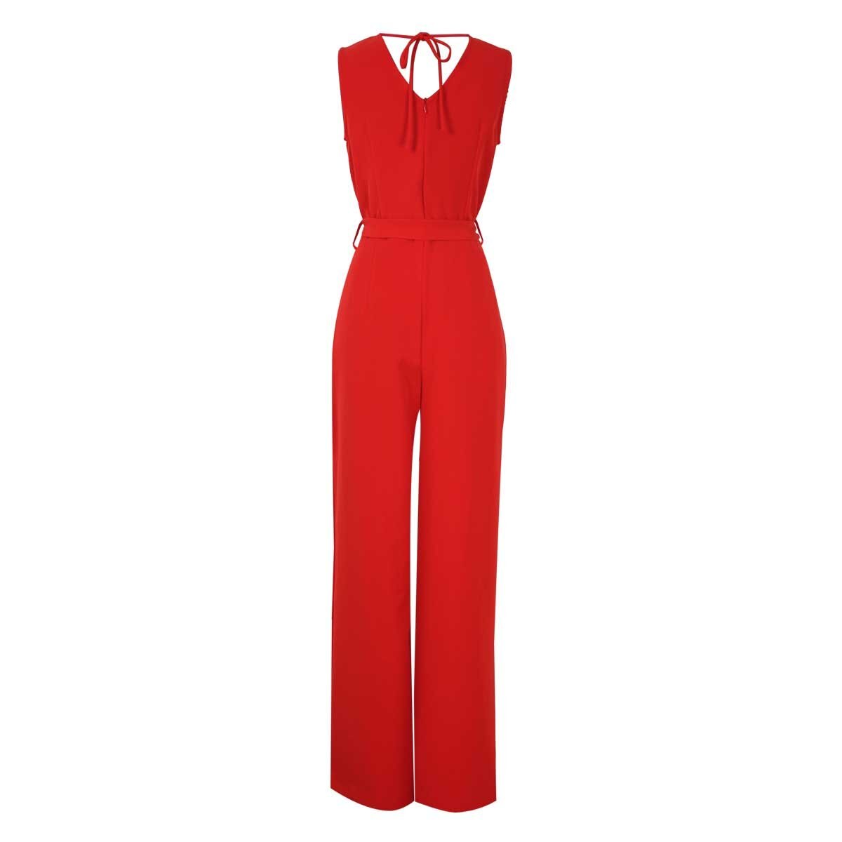 Jumpsuit Sin Manga Escote V con Cinta Basel