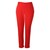 Pantalón Rojo Corte Recto Liso con Presillas Basel para Mujer