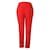 Pantalón Rojo Corte Recto Liso con Presillas Basel para Mujer