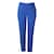 Pantalón Azul Corte Recto Liso con Presillas Basel para Mujer