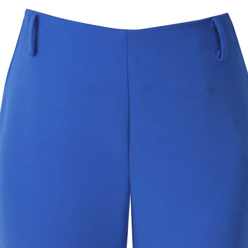 Pantalón Azul Corte Recto Liso con Presillas Basel para Mujer