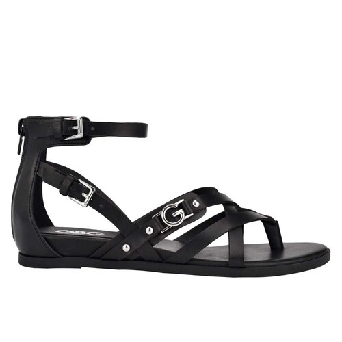 Sandalia Tipo Flat Color Negro G By Guess