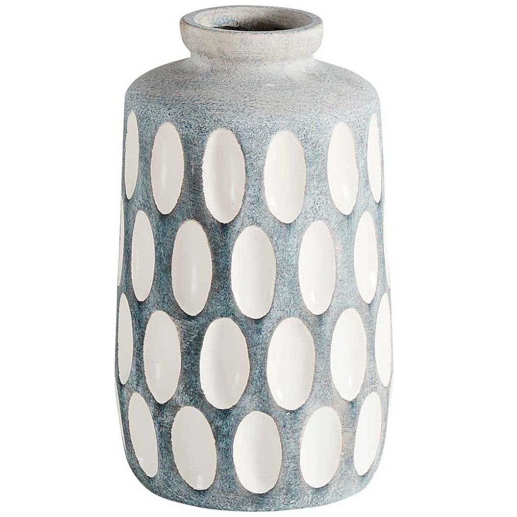 Vasija Gray White Dots Pier 1 Imports