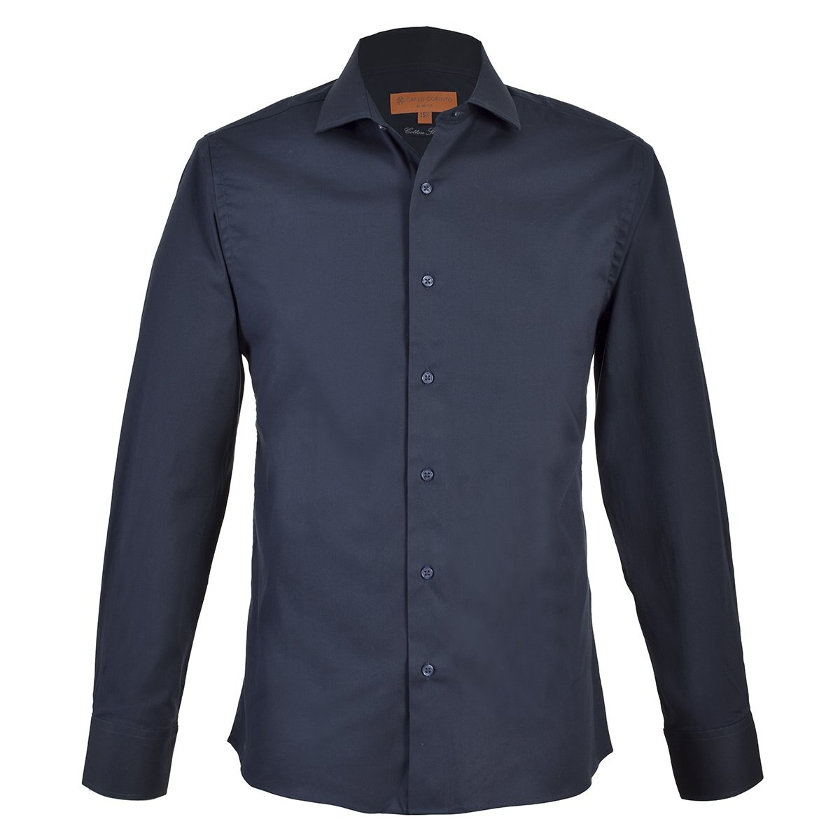 Camisa de Vestir Spandex Navy Carlo Corinto Slim Fit