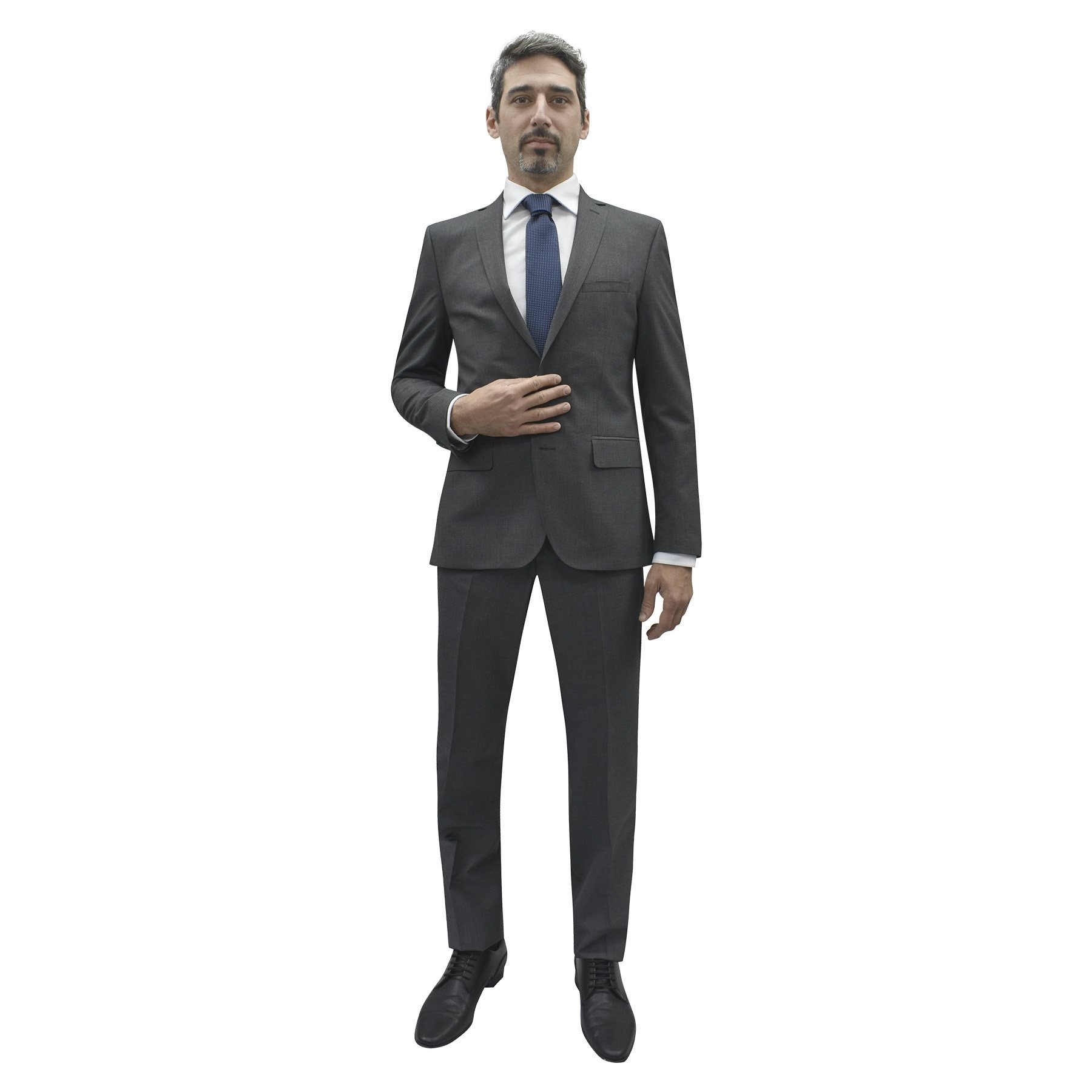 Traje Gris Obscuro Ultra Slim Chaps para Caballero