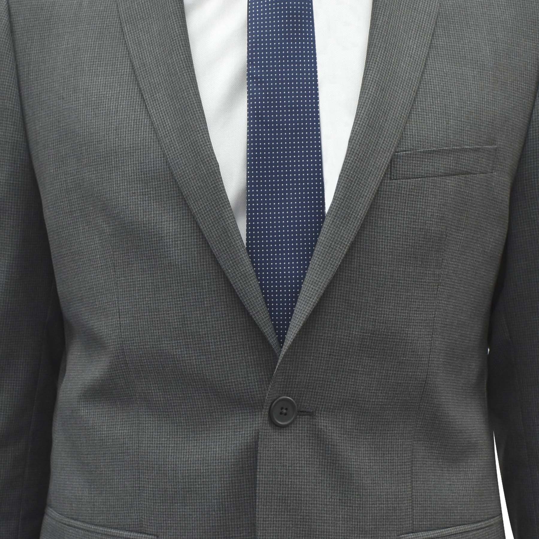 Traje Gris Obscuro Ultra Slim Chaps para Caballero