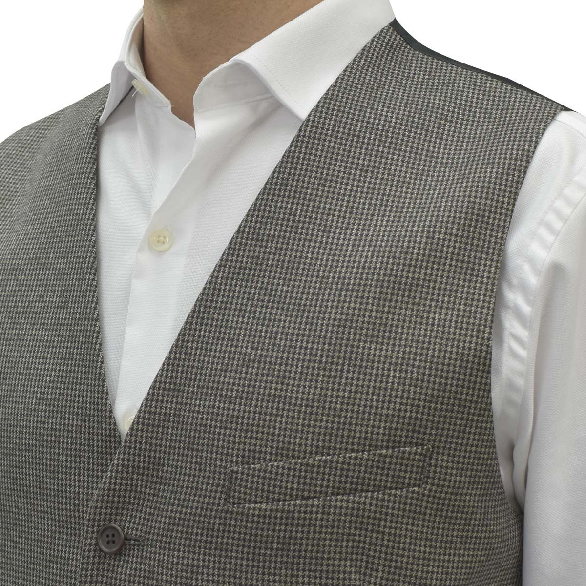 Chaleco Slim Café Combinado Chaps para Caballero