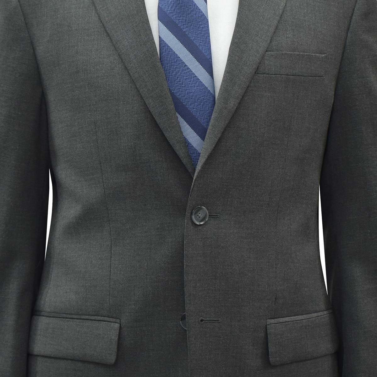 Traje Regular Gris Obscuros de Cuadros Cavalier para Caballero