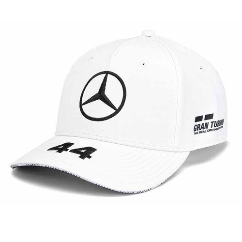 Gorra Blanca Mercedes Benz F1 Hamilton #44 Branded